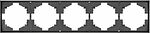 Kranz KR-78-0755-6 Рамка STRONG 5-постовая графит KRANZ