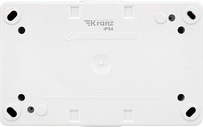 Kranz KR-78-0803 Блок горизонтальный 2 розетки (керамика) INDUSTRIAL IP54 с/з, о/у, белый KRANZ