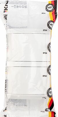 Kranz KR-78-0803 Блок горизонтальный 2 розетки (керамика) INDUSTRIAL IP54 с/з, о/у, белый KRANZ