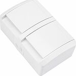 Kranz KR-78-0805 Блок горизонтальный 2 розетки INDUSTRIAL IP54 с/з, о/у, белый KRANZ