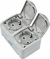 Kranz KR-78-0806 Блок горизонтальный 2 розетки Mini OG IP54 с/з, о/у, серый KRANZ Kranz KR-78-0806 Блок горизонтальный 2 розетки Mini OG IP54 с/з, о/у, серый KRANZ