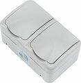 Kranz KR-78-0806 Блок горизонтальный 2 розетки Mini OG IP54 с/з, о/у, серый KRANZ Kranz KR-78-0806 Блок горизонтальный 2 розетки Mini OG IP54 с/з, о/у, серый KRANZ
