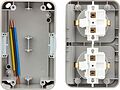 Kranz KR-78-0806 Блок горизонтальный 2 розетки Mini OG IP54 с/з, о/у, серый KRANZ Kranz KR-78-0806 Блок горизонтальный 2 розетки Mini OG IP54 с/з, о/у, серый KRANZ
