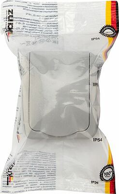 Kranz KR-78-0817 Розетка одноместная Mini OG IP54 с/з, о/у, серая KRANZ