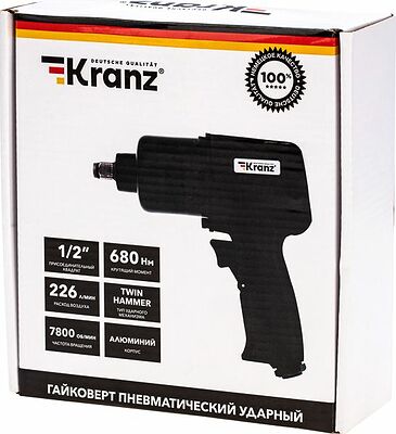 Kranz KR-80-0702 Гайковерт пневматический 1/2 quot;, 680 Нм KRANZ