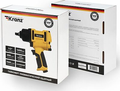 Kranz KR-80-0704 Гайковерт пневматический 1/2 quot;, 1490 Нм KRANZ