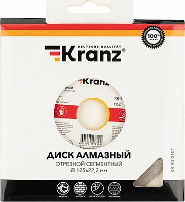 Kranz KR-90-0101 Диск алмазный отрезной сегментный 125x22,2x1,8x10мм KRANZ