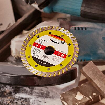Kranz KR-90-0121 Диск алмазный отрезной Turbo 125x22,2x2,2x10мм KRANZ