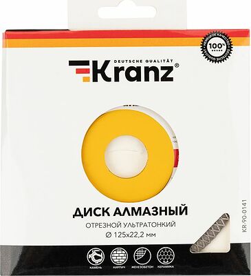 Kranz KR-90-0141 Диск алмазный отрезной ультратонкий 125x22,2x1,4x10 мм KRANZ