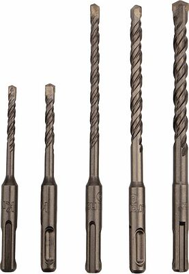 Kranz KR-91-0406 Набор буров по бетону 5-6х110х50, 6-8-10х160х100мм, 5 шт, в пластиковой коробке SDS PLUS KRANZ