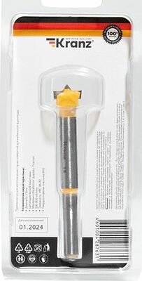 Kranz KR-91-0786 Сверло Форстнера по дереву, 15мм, цилиндрический хвостовик KRANZ