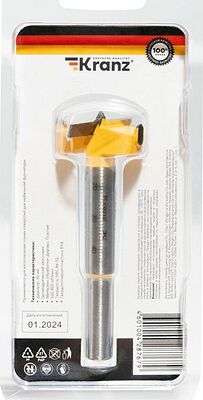Kranz KR-91-0790 Сверло Форстнера по дереву, 30мм, цилиндрический хвостовик KRANZ