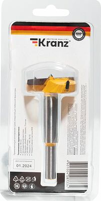 Kranz KR-91-0793 Сверло Форстнера по дереву, 40мм, цилиндрический хвостовик KRANZ