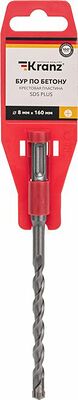 Kranz KR-91-0806 Бур по бетону 8x160x100мм, крестовая пластина, SDS PLUS KRANZ