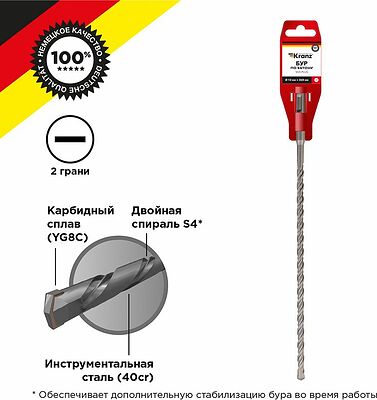 Kranz KR-91-0816 Бур по бетону 12x260x200мм SDS PLUS KRANZ