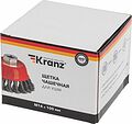 Kranz KR-91-1234 Щетка чашечная для УШМ, крученая стальная проволока, 100мм, М14 KRANZ