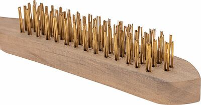Kranz KR-91-1257 Щетка по металлу с деревянной ручкой, 4 ряда, 280мм KRANZ