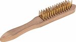 Kranz KR-91-1258 Щетка по металлу с деревянной ручкой, 5 рядов, 280мм KRANZ