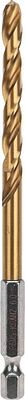Kranz KR-91-5507 Сверло по металлу, 6мм, Р6М5, ТИТАН, шестигранный хвостовик (1 шт. в упаковке) DIN 338 KRANZ