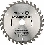 Kranz KR-92-0106 Диск пильный 165 мм х 30 зуб х 20/16 мм Kranz