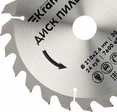 Kranz KR-92-0120 Диск пильный 210 мм х 24 зуб х 30 мм KRANZ