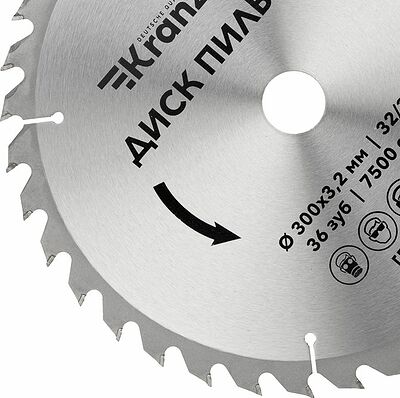 Kranz KR-92-0132 Диск пильный 300 мм х 36 зуб х 32/30 мм KRANZ
