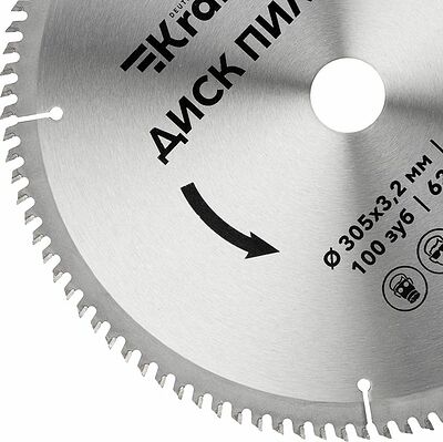 Kranz KR-92-0136 Диск пильный 305 мм х 100 зуб х 32/30 мм KRANZ