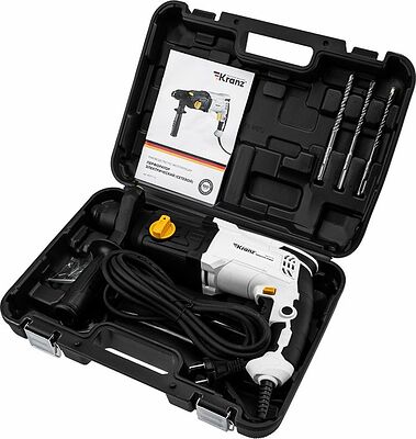 Kranz KR-PT-110 Перфоратор сетевой, SDS-plus, 1050Вт, 3,2Дж, в кейсе KRANZ