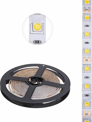 LAMPER 141-2031 Лента светодиодная 12В, SMD5050, 14,4Вт/м, 60 LED/м, 4000К, 10мм, 3м, для БП с клеммами, IP65 LAMPER