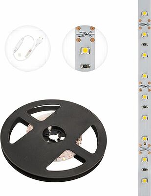 LAMPER 141-336 Лента светодиодная 12В, SMD2835, 4,8Вт/м, 60 LED/м, 3000К, 8мм, 5м, IP20 LAMPER