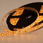 LAMPER 141-352 Лента светодиодная 12В, SMD2835, 4,8Вт/м, 60 LED/м, желтый, 8мм, 5м, IP65 LAMPER