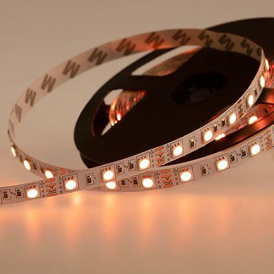 LAMPER 141-389 Лента светодиодная 12В, SMD5050, 14,4Вт/м, 60 LED/м, RGB, 10мм, 5м, IP20 LAMPER