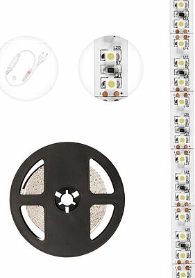 LAMPER 141-395 Лента светодиодная 12В, SMD2835, 9,6 Вт/м, 120 LED/м, 6500K, 8мм, 5м, IP20 LAMPER