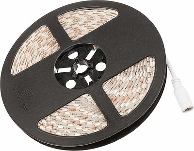 LAMPER 141-492 Лента светодиодная 12В, SMD5050, 14,4Вт/м, 60 LED/м, желтый, 10мм, 5м, IP65 LAMPER