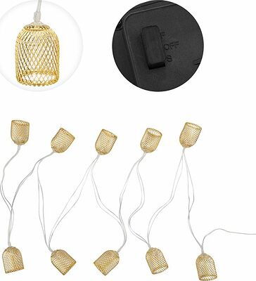 LAMPER 602-240 Гирлянда садовая (каскад) Ночная Лампада 4м, 2700К, с аккумулятором и выносной солнечной панелью LAMPER