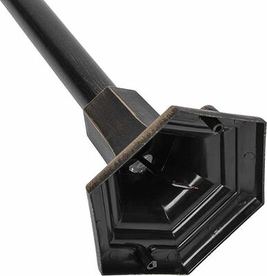 LAMPER 602-302 Светильник садово-парковый НТУ 06-60-002 У1 quot;Оскар 3 quot;, столб, черный под бронзу, пластик (рельеф ромб), шестигранный, под лампу Е27 LAMPER