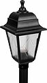 LAMPER 602-303 Светильник садово-парковый НТУ 04-60-002 У1 quot;Оскар 4 quot;, столб, черный, пластик (рельеф ромб), четырехгранный, под лампу Е27 LAMPER
