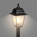 LAMPER 602-303 Светильник садово-парковый НТУ 04-60-002 У1 quot;Оскар 4 quot;, столб, черный, пластик (рельеф ромб), четырехгранный, под лампу Е27 LAMPER