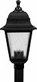 LAMPER 602-303 Светильник садово-парковый НТУ 04-60-002 У1 quot;Оскар 4 quot;, столб, черный, пластик (рельеф ромб), четырехгранный, под лампу Е27 LAMPER