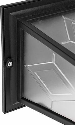 LAMPER 602-303 Светильник садово-парковый НТУ 04-60-002 У1 quot;Оскар 4 quot;, столб, черный, пластик (рельеф ромб), четырехгранный, под лампу Е27 LAMPER