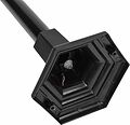 LAMPER 602-303 Светильник садово-парковый НТУ 04-60-002 У1 quot;Оскар 4 quot;, столб, черный, пластик (рельеф ромб), четырехгранный, под лампу Е27 LAMPER