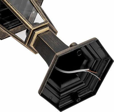 LAMPER 602-304 Светильник садово-парковый НТУ 06-60-001 У1 quot;Оскар 1 quot;, столб малый, черный под бронзу, стекло прозрачное, шестигранный, под лампу Е27 LAMPER