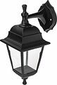 LAMPER 602-305 Светильник садово-парковый НБУ 04-60-001 У1 quot;Леда quot;, настенный, черный, стекло прозрачное, четырехгранный, под лампу Е27 LAMPER