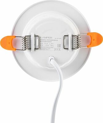 LAMPER 606-1004 Панель светодиодная встраиваемая круглая 6Вт 230В 4000К 420Лм 95мм белая IP20 LAMPER