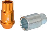 LS Гайка M12x1,5 (44) внешний спец алюминиевая gold 20+1 ключ (КИТАЙ) AL116 OGS154065