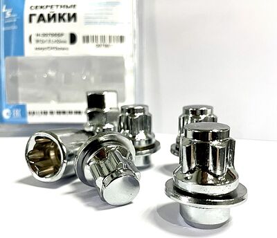 LS Slik Гайка секретная M12x1,5 32 пш, закрытая 4+2 ключа CH HN-22705SP