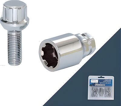 LS Болт секретный M14x1,5 (51/ 28) сфера R13 цинк 4+1 ключ (КИТАЙ) UBR430 BC S032928