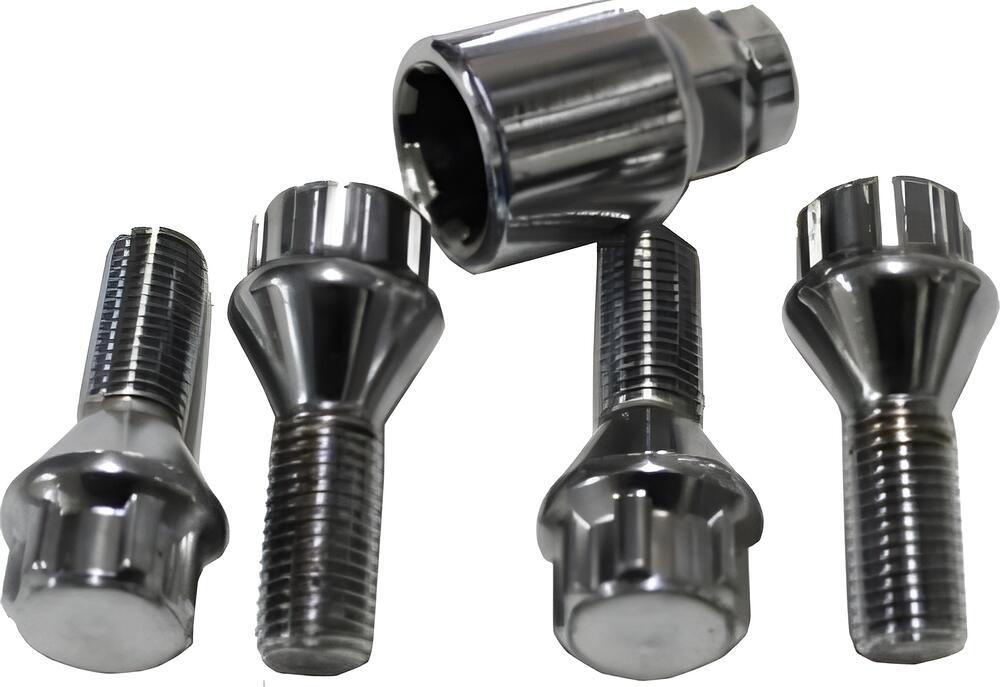 LS Болт секретный M12x1,5 (52/25), конус, 4+1 ключ, Цинк, UB125 BC) S032974