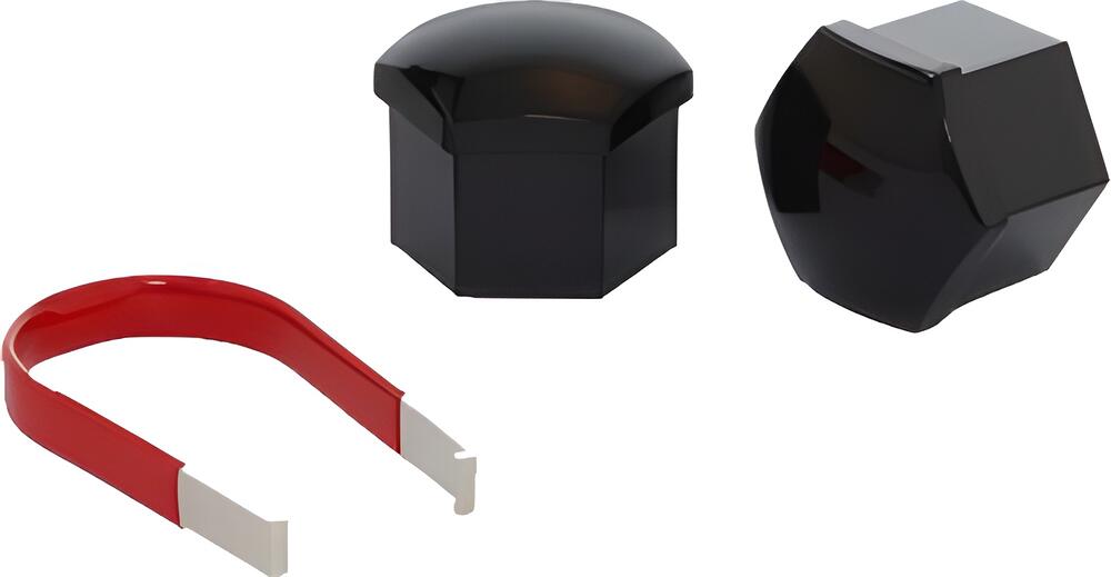 LS Комплект пластиковых колпачков hex17, blister 20+1, BLACK, JN-9566 LS S034619