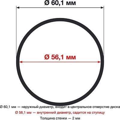 LS Slik Кольцо установочное LS (ABS, 60,1/56,1)